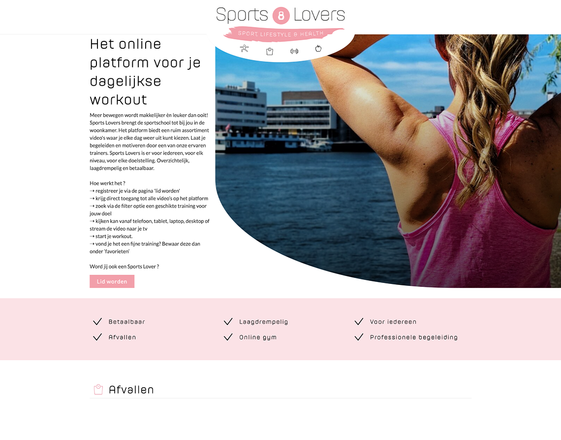 Webproject in België Sportslovers